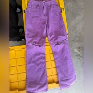 AFRM Purple Distressed Women Jeans